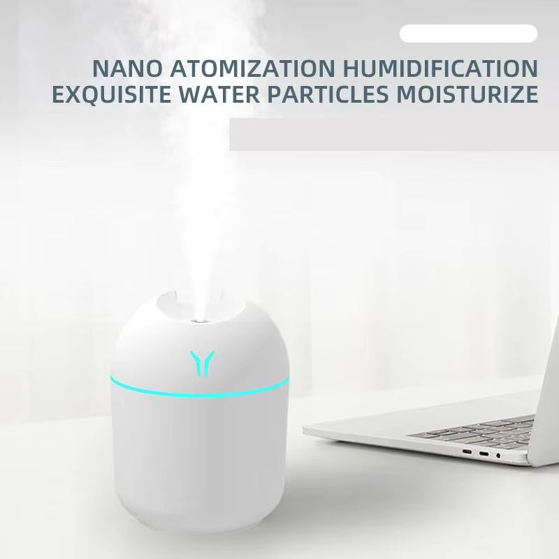 USB Mini Air Humidifier & Essential Oil Diffuser with LED Light