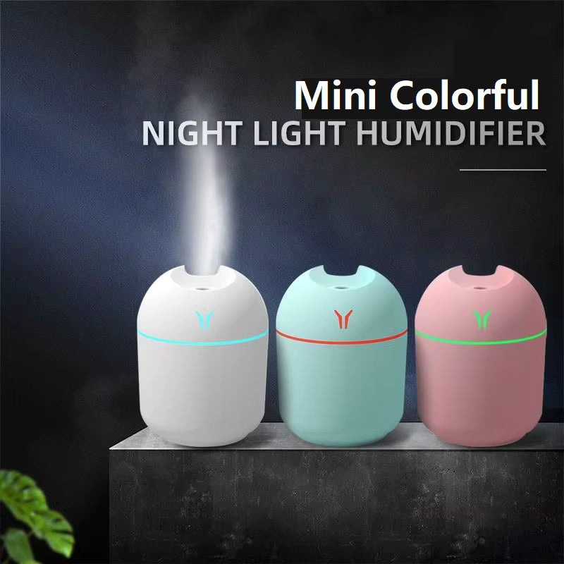 USB Mini Air Humidifier & Essential Oil Diffuser with LED Light